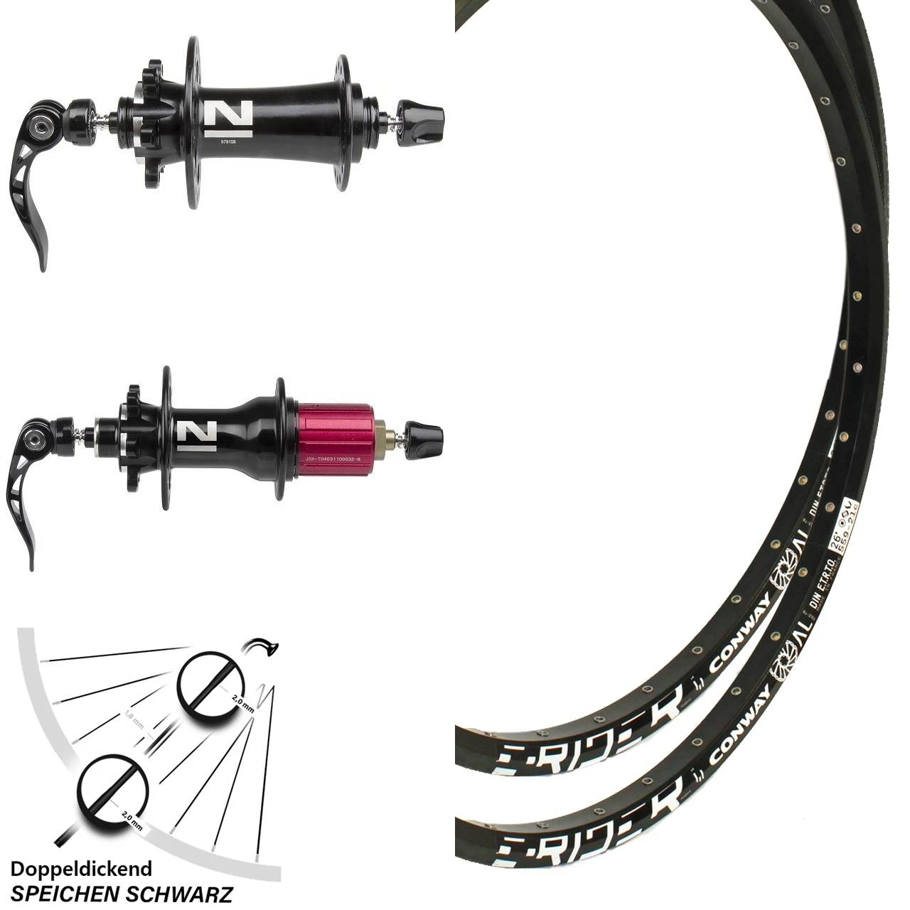 26 Zoll MTB Laufradsatz Novatec Nabe D791 D792 Mach 1 Magma Disc 11-fach 3 26 Zoll MTB Laufradsatz Novatec Nabe D791 D792 Mach 1 Magma Disc 11-fach