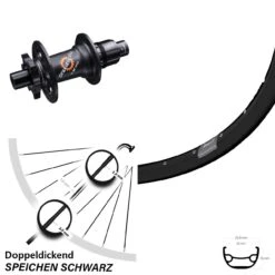 27,5 Zoll Hinterrad Ryde Rival 21 Mit DT Swiss 350 Nabe Sram XD 142 Mm