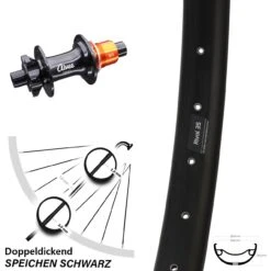 27,5+ Zoll Hinterrad Ryde Rival 35 Disc Mit Aivee Classic Boost Sram XD Nabe