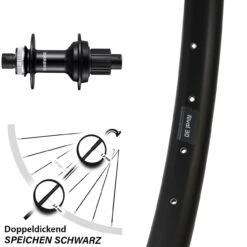 27,5+ Zoll Hinterrad Shimano FH-MT510B Ryde Rival 30 Microspline
