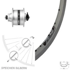 28 Zoll Vorderes Rad Mit Nabendynamo Ryde ZAC 19 Shimano DH-3D35