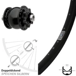 28-29 Zoll Vorderrad Ryde Andra 30 Son 28-12 6-Loch Nabendynamo