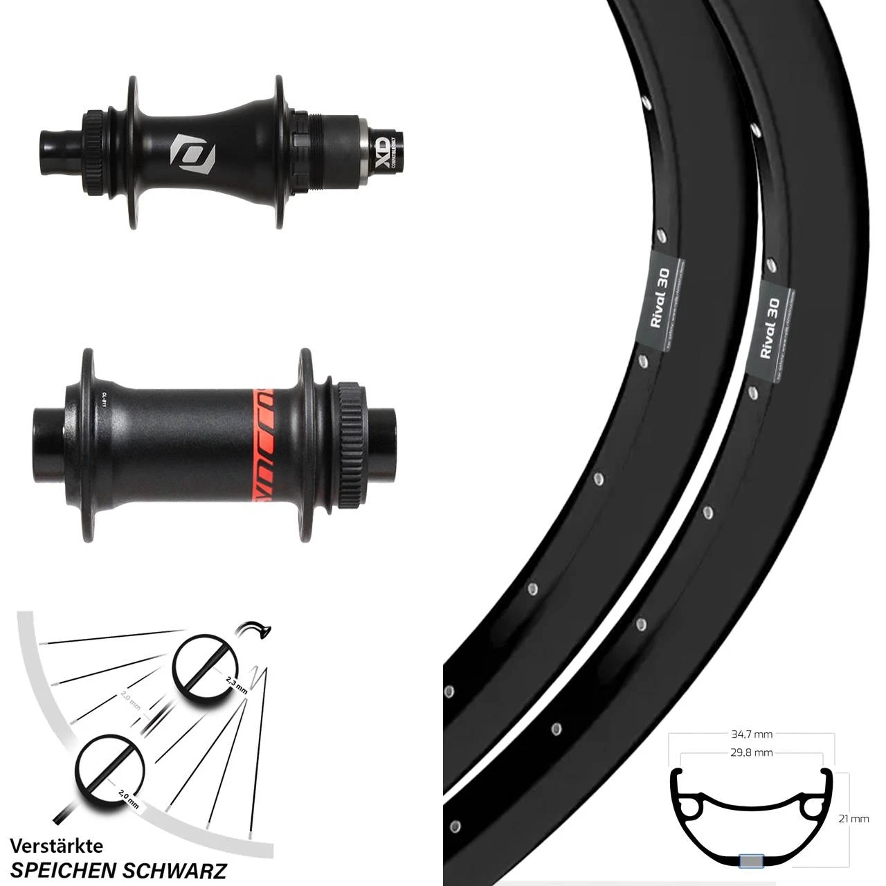29 Zoll Laufräder Ryde Rival 30 Boost Nabe Formula Syncros Sram XD 3 29 Zoll Laufräder Ryde Rival 30 Boost Nabe Formula Syncros Sram XD