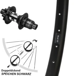 27,5+ Zoll Hinterrad Ryde Rival 30 Mit DT Swiss 350 Hinterradnabe Boost Sram XD