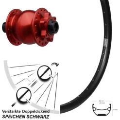 29 Zoll Nabendynamo Vorderrad Ryde Andra 29 Son 28-15 Boost