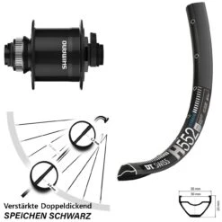 Dt-swiss 29 Und 29+ Zoll Vorderrad Mit Nabendynamo DT Swiss H 552 Shimano DH-UR708-3D Centerlock