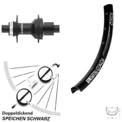 27,5 Zoll Laufrad Shimano FH-MT410 Exal BE 25 Centerlock Microspline 12-fach