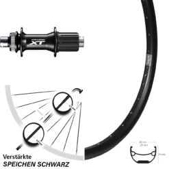 Hinterrad 27,5 Zoll Ryde Andra 29 Mit Shimano XT Boost Nabe