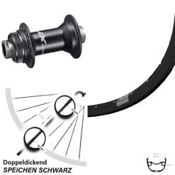 28 Und 29 Zoll Vorderrad Shimano Deore XT HB-M8110 Ryde Rival 23