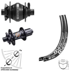 Dt-swiss Laufradsatz 28 Zoll G 540 DT Swiss 350 Steckachse 100/142 Mm 11-fach Dynamo Shutter PD-7