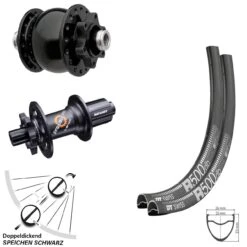 Dt-swiss Laufradsatz 28 Zoll R 500 Disc DT Swiss 350 Steckachse 11-fach Dynamo Son 28-12