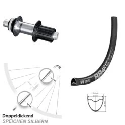 Dt-swiss DT Swiss RR 481 Hinterrad 27,5 Zoll Mit Shimano FH-RS770 Nabe 12/142 Mm