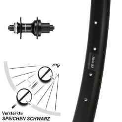 29 Zoll Hinterrad Ryde Rival 30 QR 12-fach Shimano FH-MT500