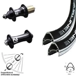 26 Zoll Laufradsatz Rodi Airline 1 Novatec Nabe A141 F162 Schnellspanner 11-fach