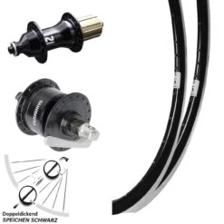 Ryde Dutch 19 Laufradsatz 28 Zoll Novatec Nabe F162 Shimano DH-3N72 Dynamo