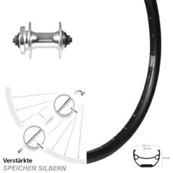 24 Zoll Vorderrad Ryde Andra 29 Disc Mit Zzyzx Nabe Silbern