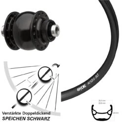 Ryde Andra 321 Vorderrad 28/29 Zoll Mit Son 28 Centerlock Für 12 Mm Steckachse