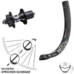 Dt-swiss Hinterrad 29 Zoll QR 5/135 Mm DT Swiss H 552 Disc Und 350 Hybrid