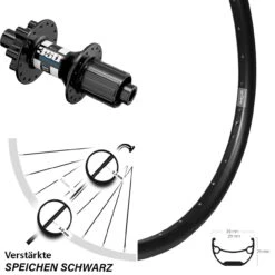 27,5 Zoll Hinterrad Ryde Andra 29 Disc DT Swiss 350 Hybrid 6-Loch