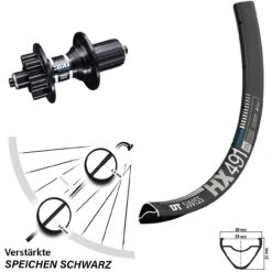 Dt-swiss Hinterrad 27,5 Zoll DT Swiss HX 491 DB 350 Hybrid 5x135 Mm 6-Loch