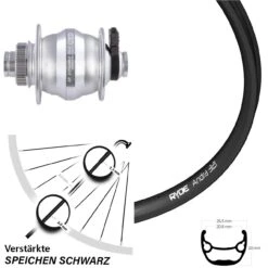 Nabendynamolaufrad Shutter Precision PL-8XM 12x100 Ryde Andra 321 27,5 Zoll