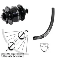 Dt-swiss Shutter Precision PD-8 Nabendynamo DT Swiss RR 481 DB Laufrad 27,5 Zoll