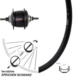 27,5 Zoll Ryde Andra 40 Disc Laufrad Shimano SG-C6001 8-Gang