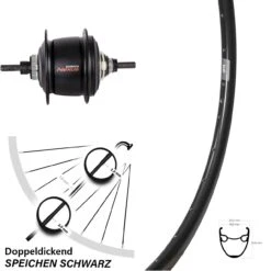 28 Zoll Ryde DP 19 Disc Shimano SG-C6001-8D Hinterrad 8 Gang