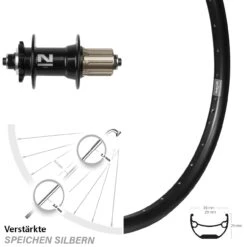 Novatec D042 Ryde Andra 29 Hinterrad 26 Zoll Für 6-Loch Schnellspanner