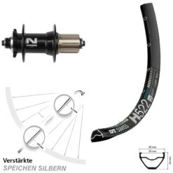 Dt-swiss DT Swiss H 522 Hinterrad 29 Zoll Mit Novatec D042 6-loch 5/135 Mm
