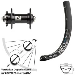 Dt-swiss DT Swiss H 552 Disc-Vorderrad 27,5+ Zoll Mit Novatec D041 Nabe