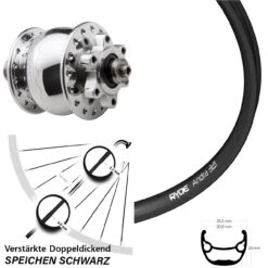 28-29 Zoll Vorderrad Son 28 Nabendynamo Ryde Andra 321