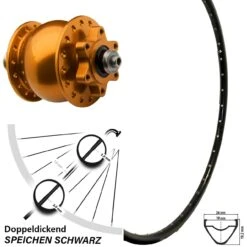 Vorderrad Mach 1 ER 20 29 Zoll Nabendynamo Son 28 6-Loch