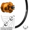 Ryde Vorderrad Andra 29 27,5 Zoll Nabendynamo Son 28 Orange 6-Loch -Radzubehoer Verkaufe 8250469