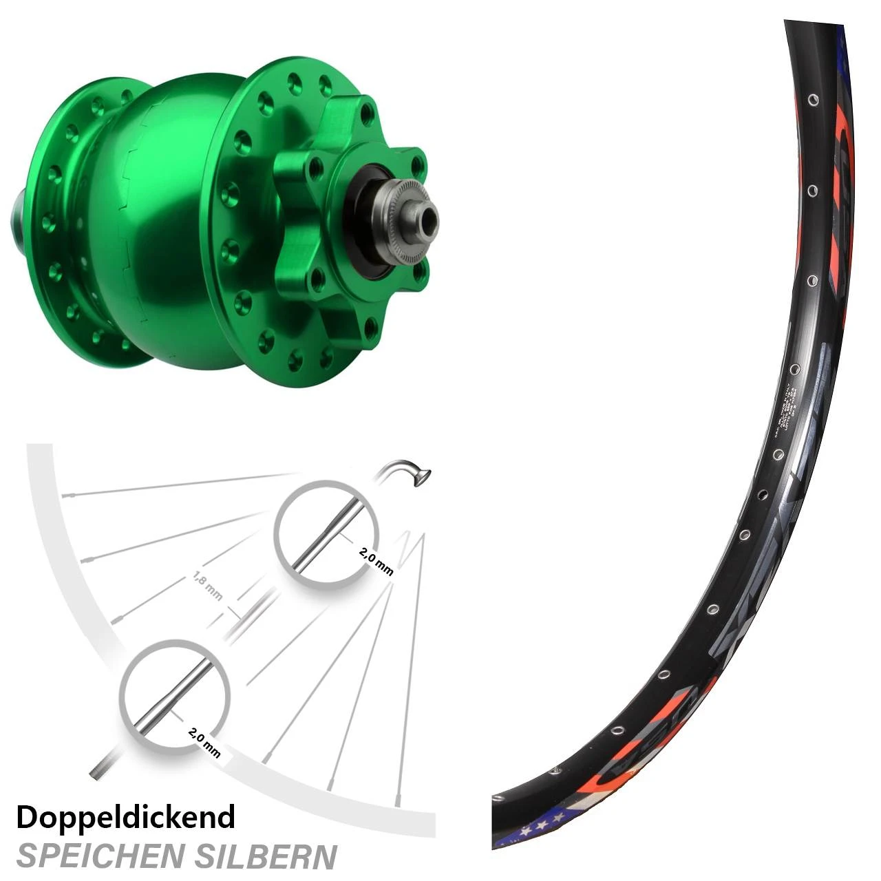 26 Zoll Vorderrad Mit Nabendynamo SON 28 Disc Orange Eloxiert DRC ZZYZX 3 26 Zoll Vorderrad Mit Nabendynamo SON 28 Disc Orange Eloxiert DRC ZZYZX