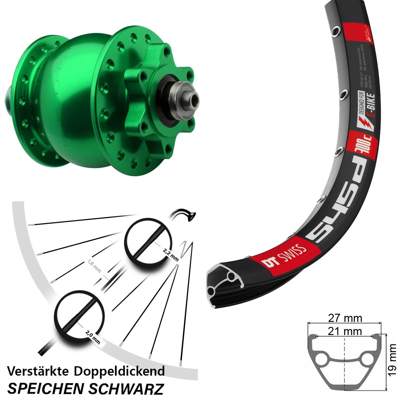 Dt-swiss 28-29 Zoll Vorderrad Mit Nabendynamo DT Swiss 545 SON 28 Rot Disc 3 Dt-swiss 28-29 Zoll Vorderrad Mit Nabendynamo DT Swiss 545 SON 28 Rot Disc