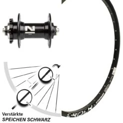 Vorderrad 26 Zoll Mach 1 Magma Disc Novatec D041SB 6-loch