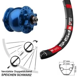 Dt-swiss 28-29 Zoll Vorderrad Mit Nabendynamo DT Swiss 545 SON 28 Blau Disc