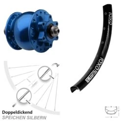 26 Zoll Vorderrad Exal BE 25 Nabendynamo Son 28