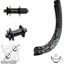 Dt-swiss 27,5+ Zoll Laufradsatz DT Swiss H 612 Boost Aivee MP2 Formula 10/11-fach 6-loch 110/148 Mm