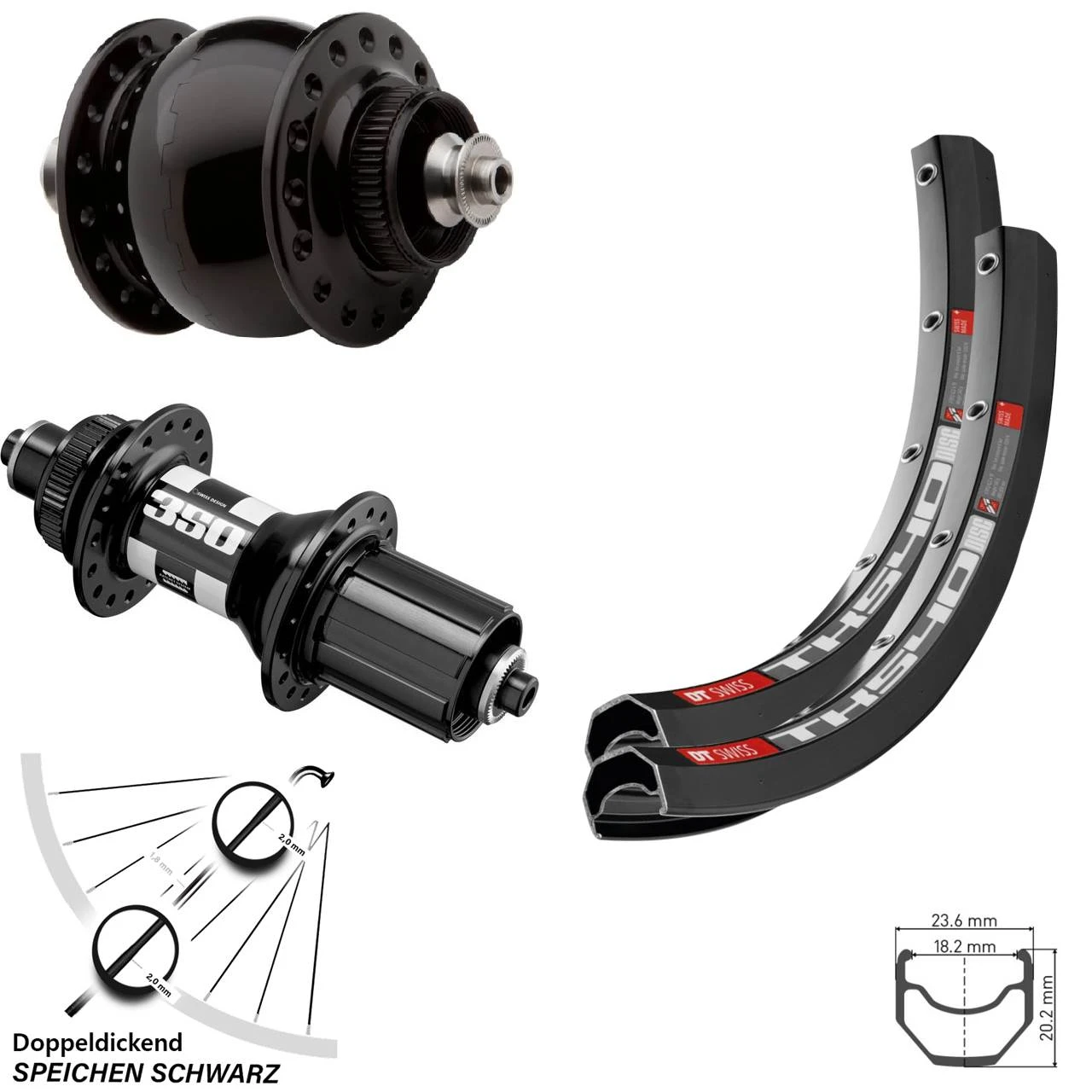 Dt-swiss Laufradsatz 28 Zoll TK 540 DT Swiss 350 Schnellspanner 100/135 Mm SON Delux Dynamo 3 Dt-swiss Laufradsatz 28 Zoll TK 540 DT Swiss 350 Schnellspanner 100/135 Mm SON Delux Dynamo