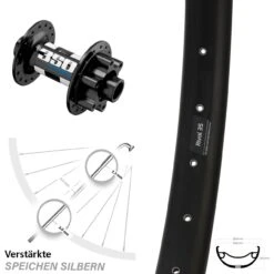 Boost 15x110 Mm 27,5+ Zoll Vorderrad Ryde Rival 35 Disc Mit DT Swiss 350 Hybrid 6-loch