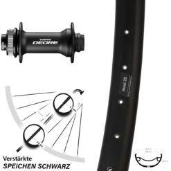 Ryde Rival 35 Disc Vorderrad 27,5+ Zoll Mit Shimano Deore HB-M618 Boost 15x110 Mm