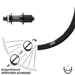 27,5 Zoll Hinterrad Ryde Rival 19 Mit Shimano FH-M618 Nabe