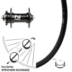 Novatec D041 Ryde Andra 40 Disc Vorderrad 20 Zoll 6-Loch