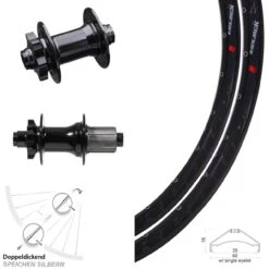 27,5 Zoll Laufradsatz Rodi Ready 35 Nabe Formula 15x100 Mm 12x142 Mm 6-loch