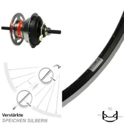 27,5 Zoll Ryde Andra 35 Shimano 3-Gang SG-3R75 Heavy Duty Hinterrad