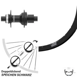Ryde Rival 23 Hinterrad 27,5 Zoll Mit Shimano FH-MT410-B Boost Nabe 12-fach