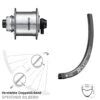 Dt-swiss Vorderes Rad Mit Nabendynamo Shimano DH-UR705-3D DT Swiss R 500 27,5 Zoll Für Steckachse