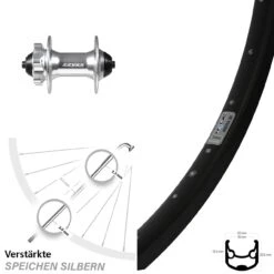 28 Zoll Vorderrad Ryde Andra 30 Disc Mit Formula DC-61 Nabe Schnellspanner 6-loch